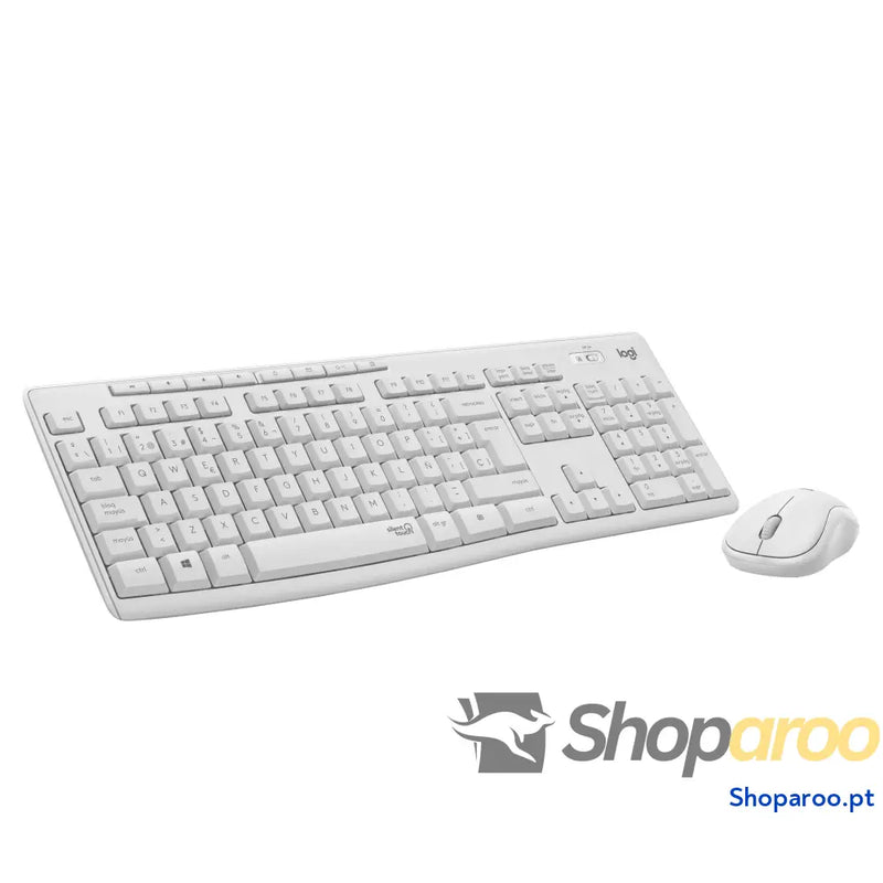 Logitech MK295 Silent Combinação de teclado e rato sem fios com SilentTouch rastreamento ótico tecnologia atrasos 90%