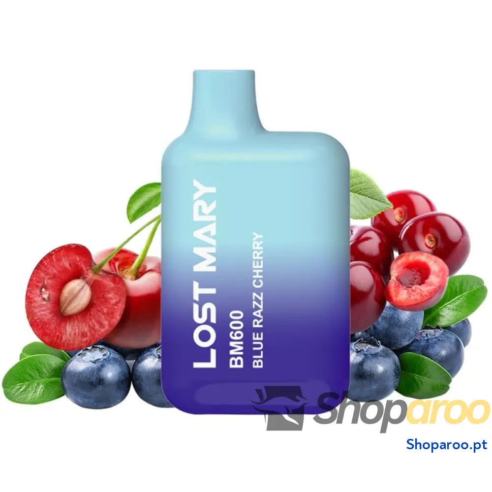 LOST MARY BM600 NICOTINA VAPER 2% DESCARTÁVEL AZUL RAZZ CHERRY