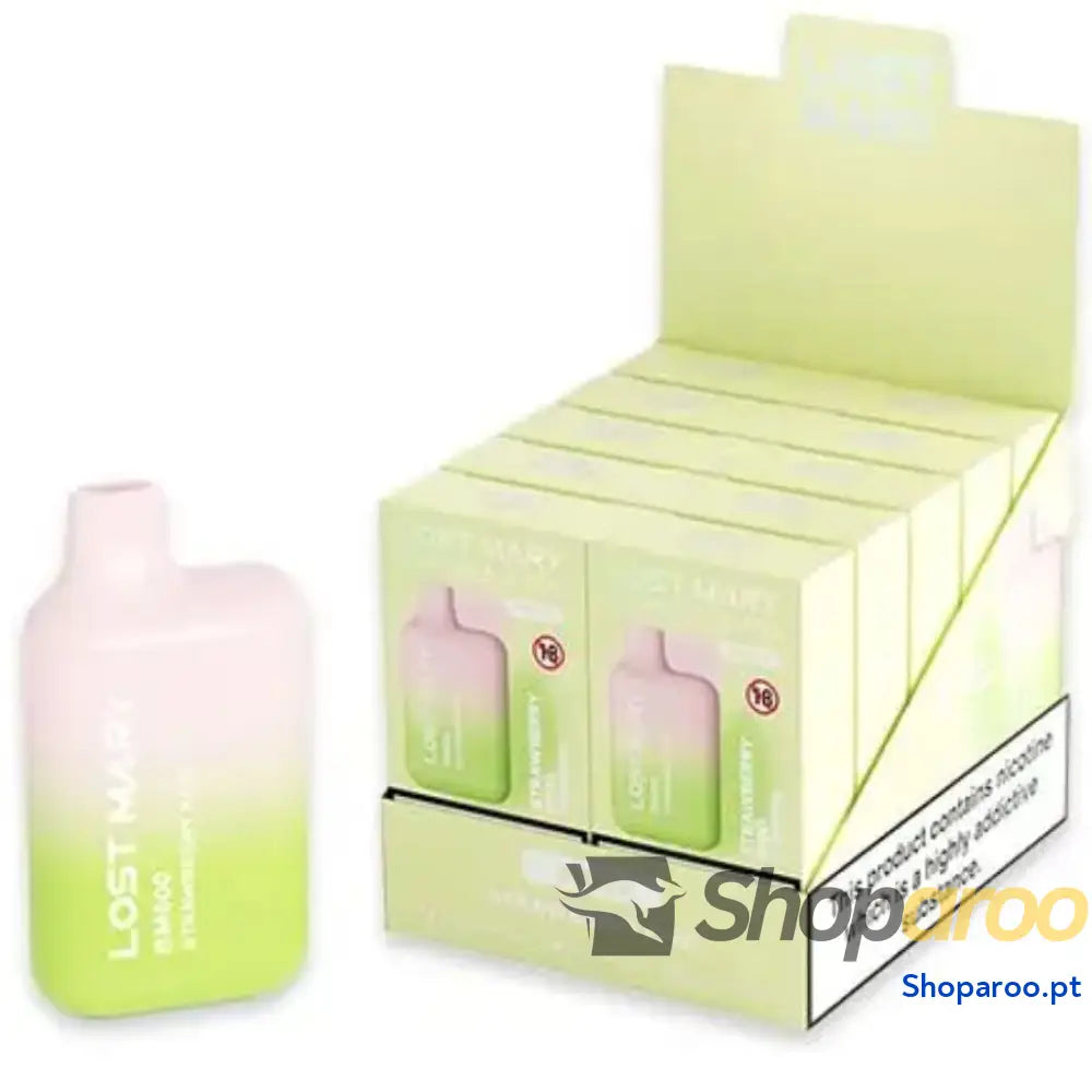 LOST MARY - (EXPOSITOR PROFESSIONAL PACK -10 UNIDADES) BM600 NICOTINE VAPER 2% DESCARTÁVEL MORANGO KIWI