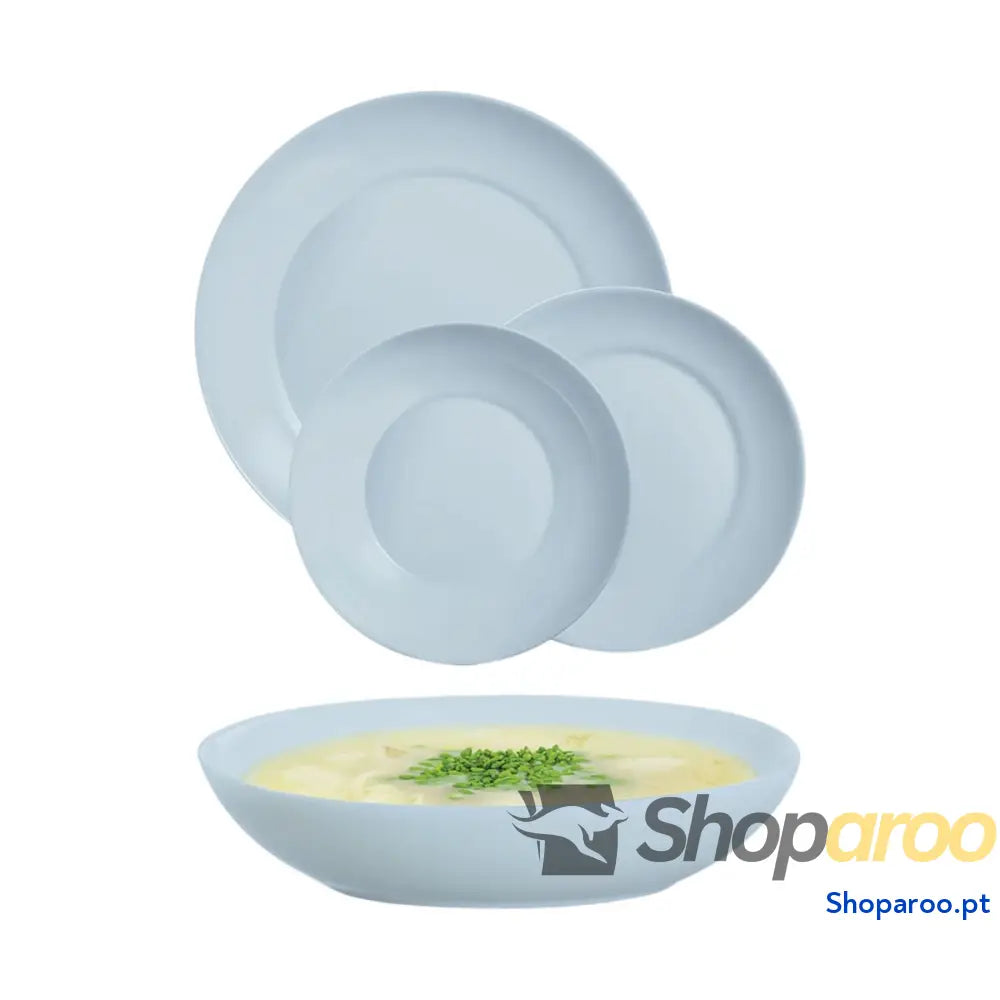 Louça Luminarc Apy Paradise Azul Vidro 18 Peças