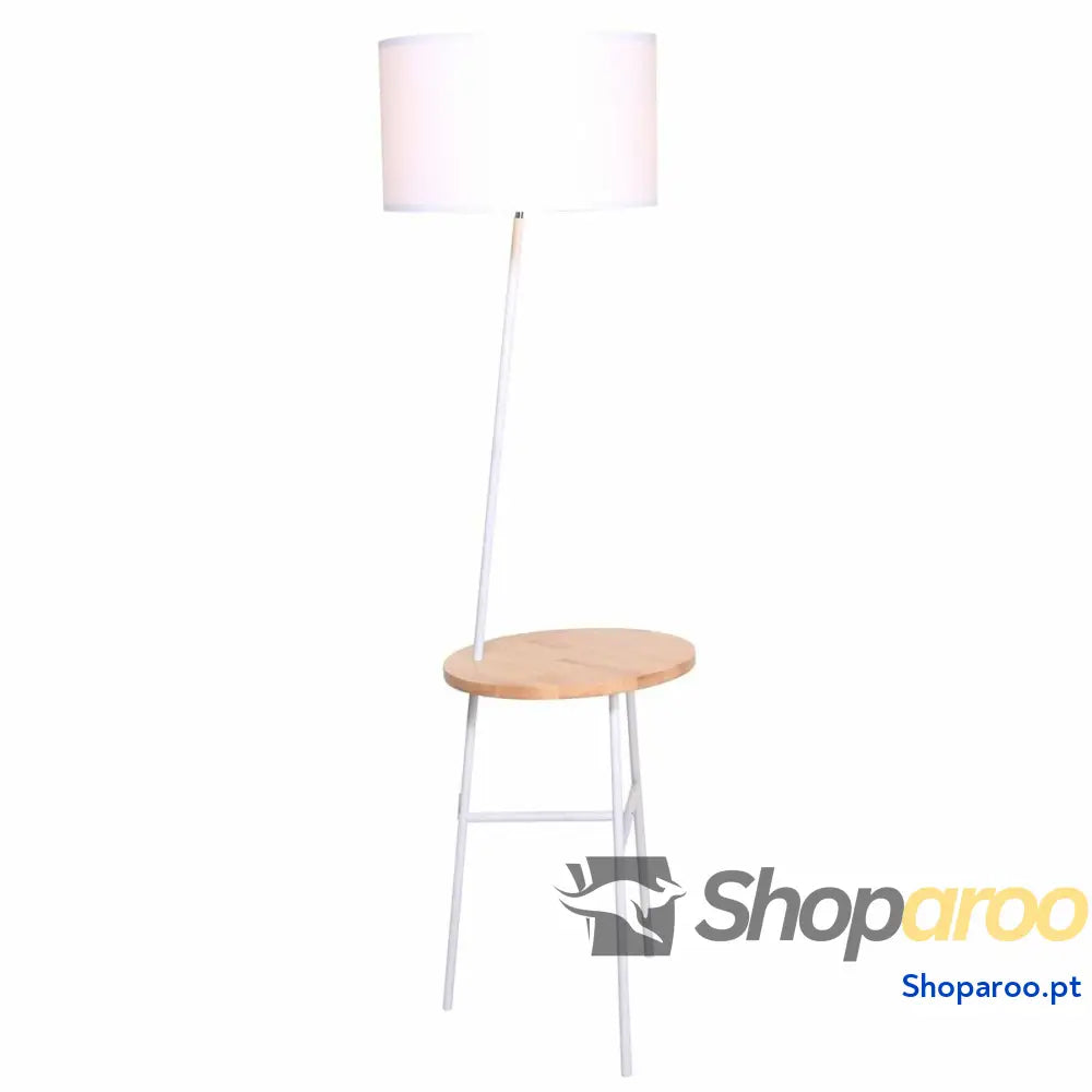 Luminária de chão DKD Home Decor Branco Castanho Poliéster Metal Pinheiro (40 x 65 x 152 cm)