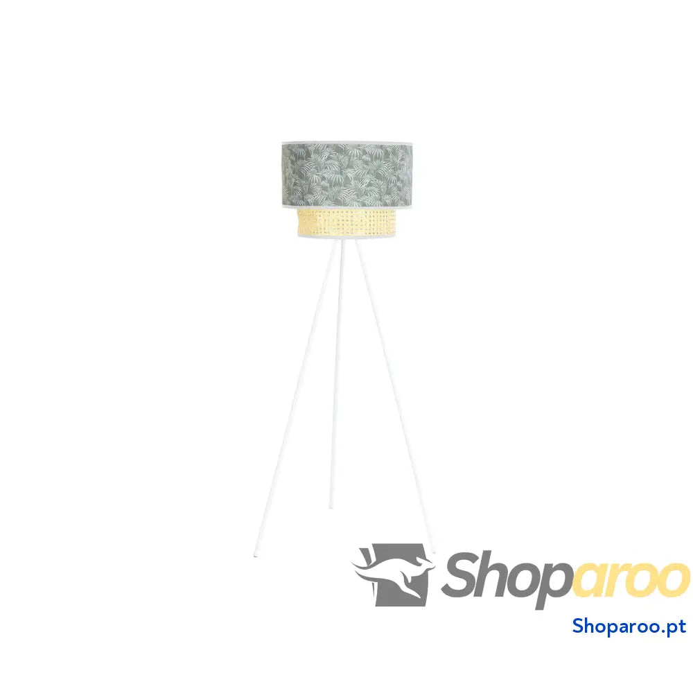 Luminária de chão DKD Home Decor Metal Poliéster Branco Verde 220 V 50 W (40 x 40 x 129 cm)