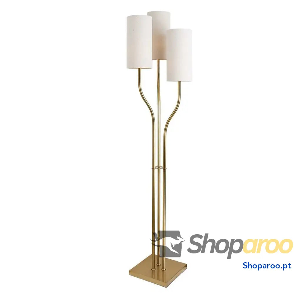 Luminária de chão Home ESPRIT Bege Dourado