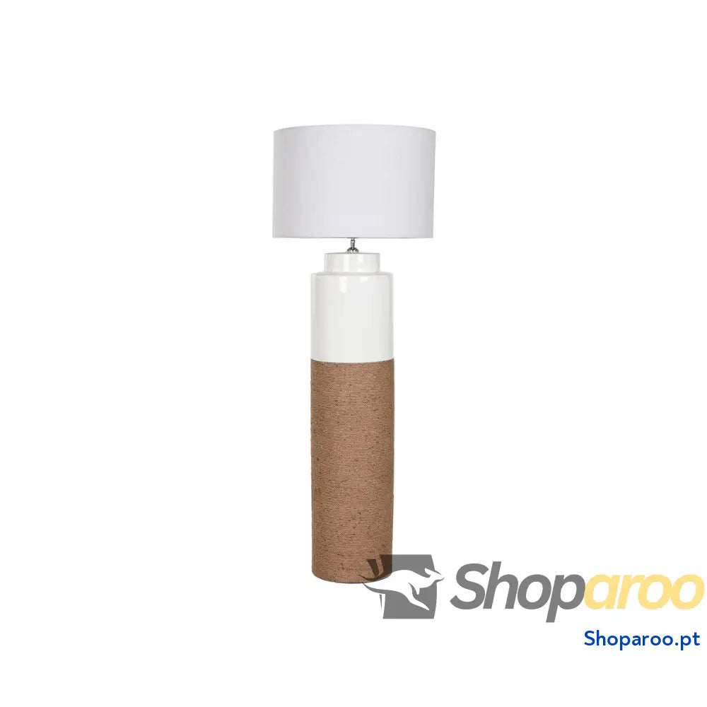 Luminária de chão Home ESPRIT Branco Castanho 220 V 50 X 50 X 139,5 cm