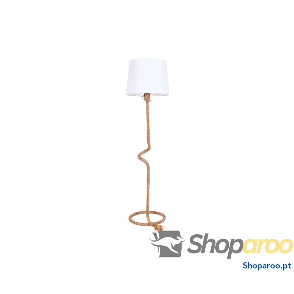 Luminária de chão Home ESPRIT Branco Castanho Corda 50 W 220 V 40 x 40 x 151 cm