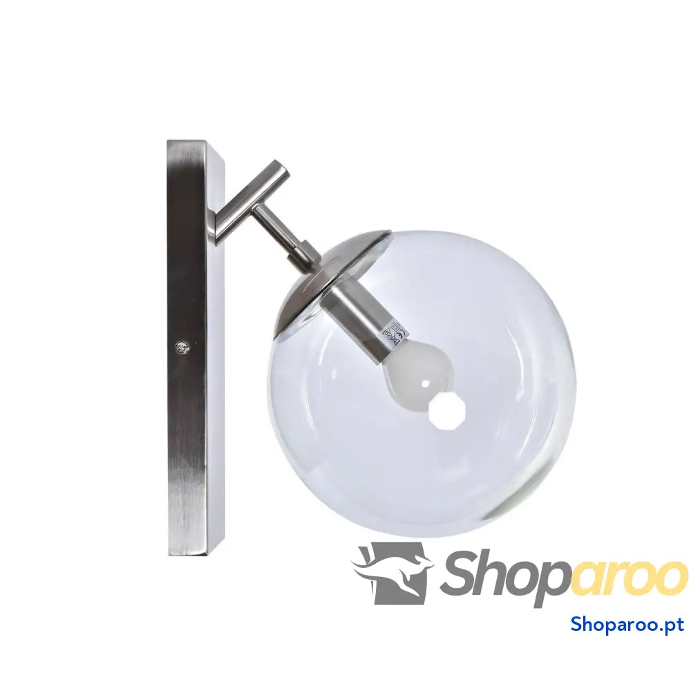 Luminária de parede DKD Home Decor 25W Cristal Prateado Metal 220 V (20 x 25 x 27 cm)