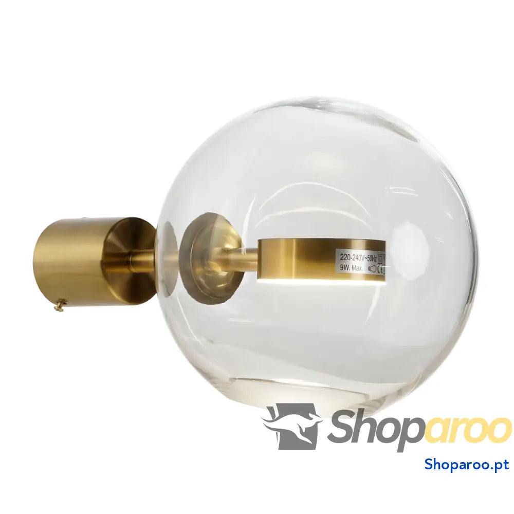 Luminária de parede DKD Home Decor Cristal Dourado Metal Moderno 20 x 25 x 20 cm