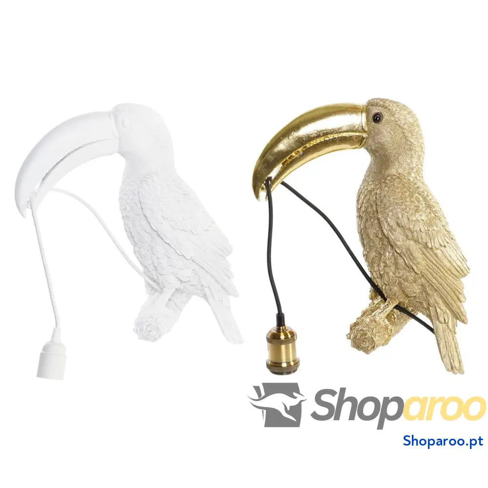 Luminária de parede DKD Home Decor Dourado Branco Resina 220 V 50 W (26 x 19,5 x 44 cm) (2 Unidades)
