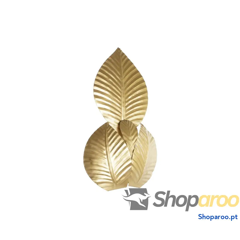 Luminária de parede DKD Home Decor Dourado Metal 220 V 50 W Folha de planta (37 x 14 x 58 cm)