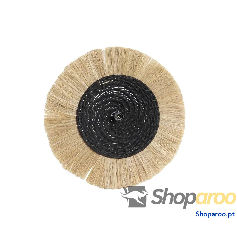 Luminária de parede DKD Home Decor Natural Preto Colonial Ferro 220 V 25 W Jute (42 x 9 x 42 cm)