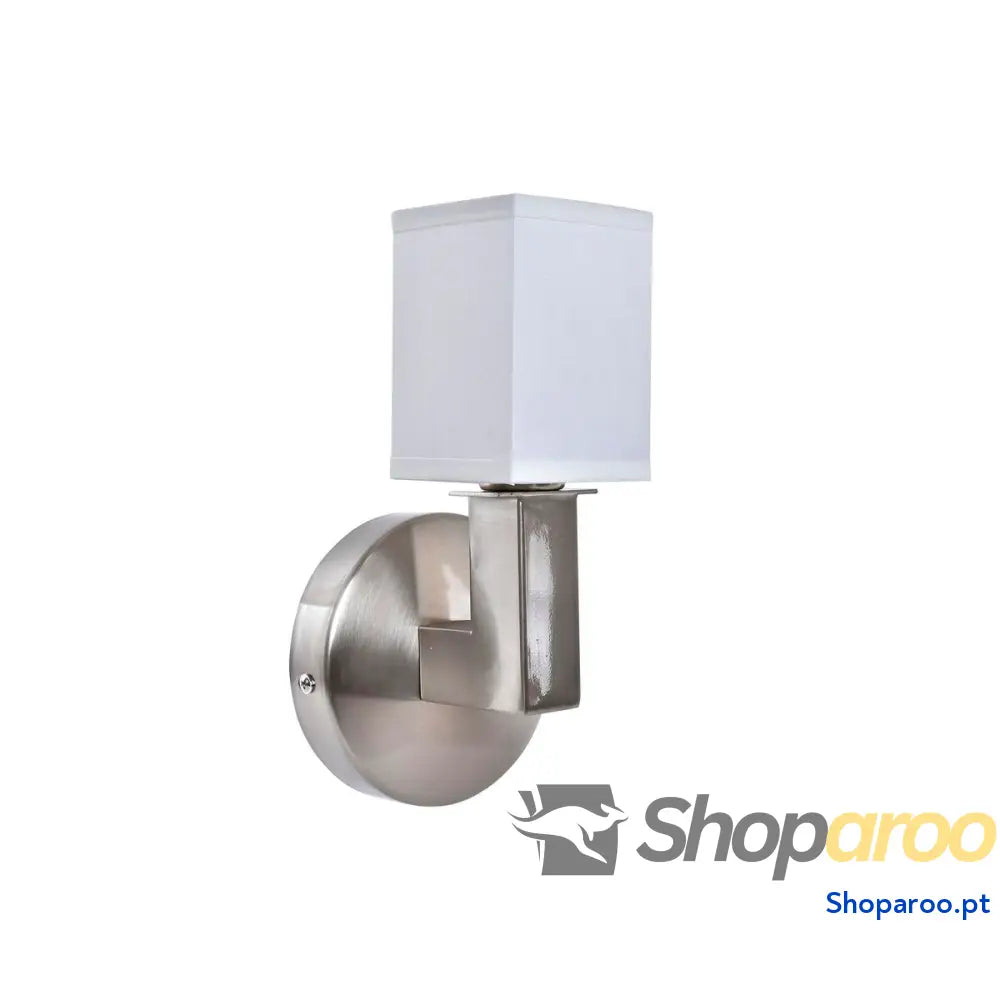 Luminária de parede DKD Home Decor Prateado Metal Poliéster Branco 220 V 40 W (12 x 10 x 22 cm)