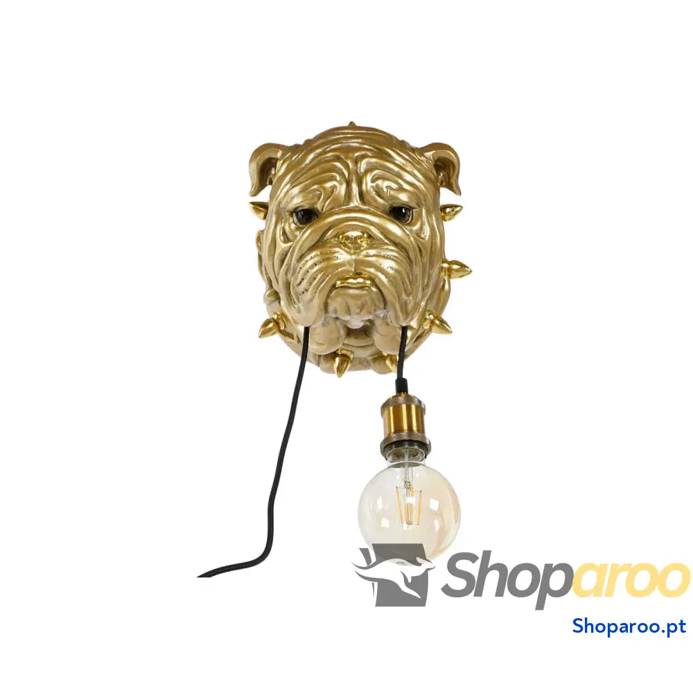 Luminária de parede Home ESPRIT Dourado Resina 50 W Moderno Bulldog 220 V 25 x 23 x 29 cm