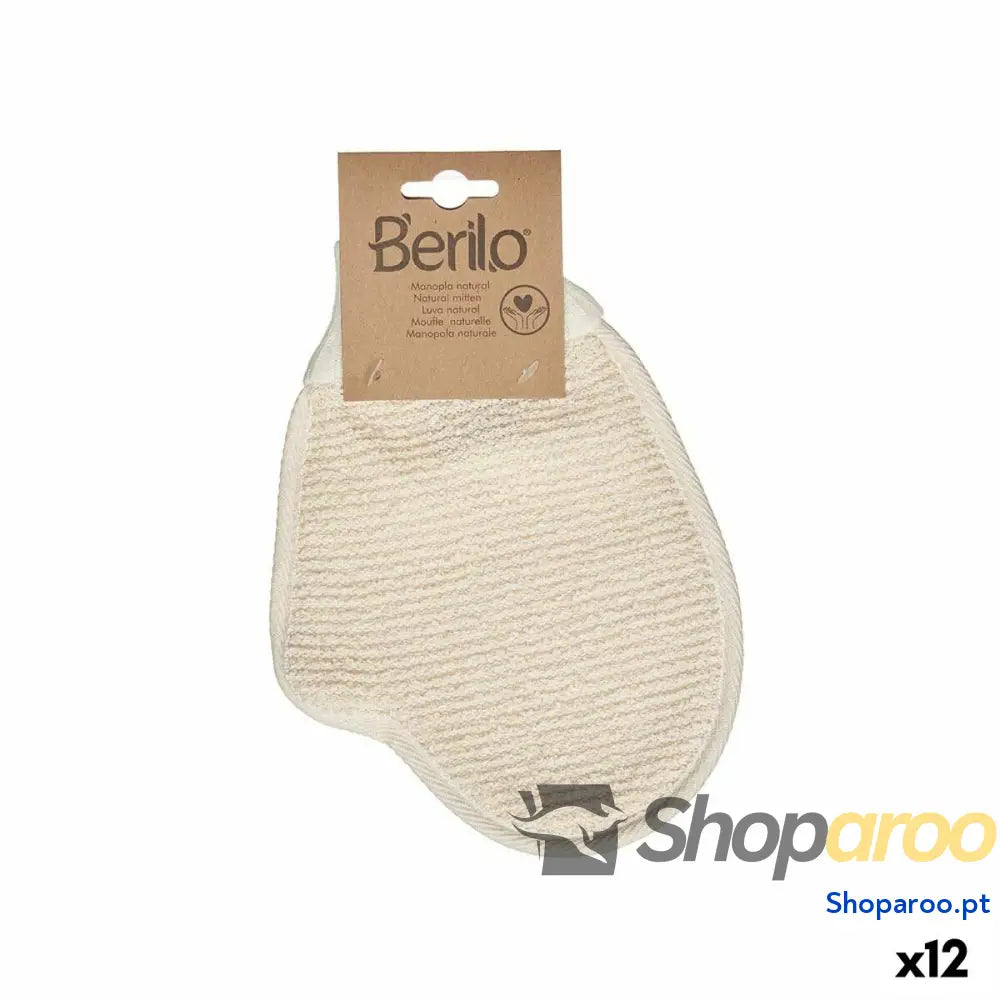 Luva Esfoliante Berilo B7081-12 Branco Bege (12 Unidades)