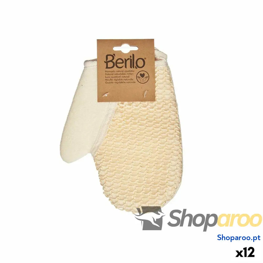 Luva Esfoliante Berilo B7083-10 Branco Bege (12 Unidades)