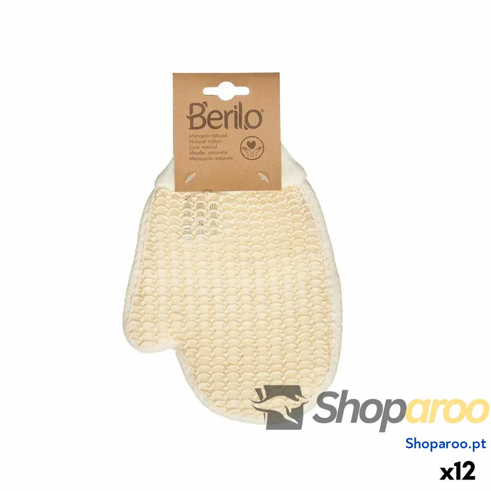 Luva Esfoliante Berilo B7083-12 Branco Bege (12 Unidades)