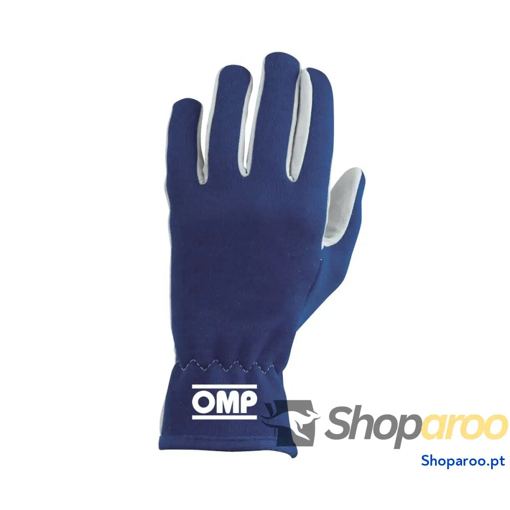 Luvas de condução para homens OMP Rally Azul Marinho Azul M