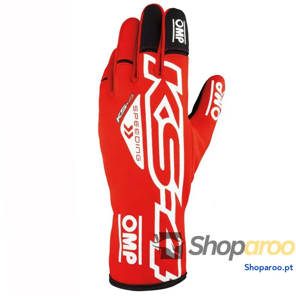 Luvas de karting OMP KS-4 Vermelho Branco XL