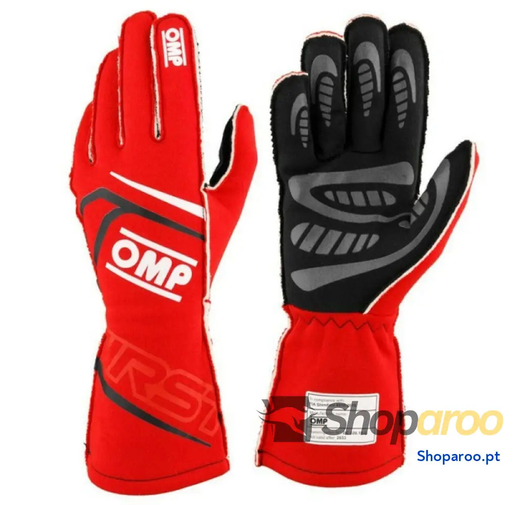 Luvas de karting OMP MY2025 Vermelho FIA 8856-2018