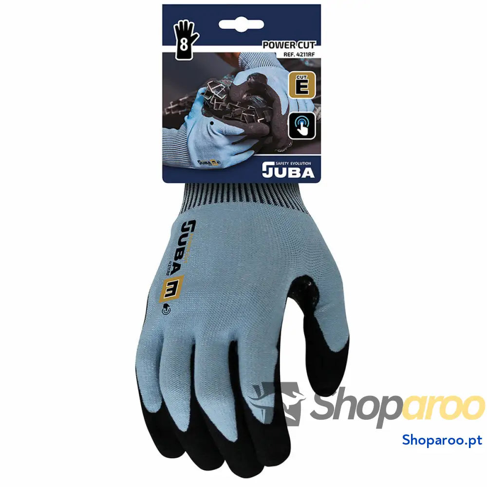 Luvas de Trabalho JUBA K Rock Azul Preto Azul/Preto Nitrila Tátil