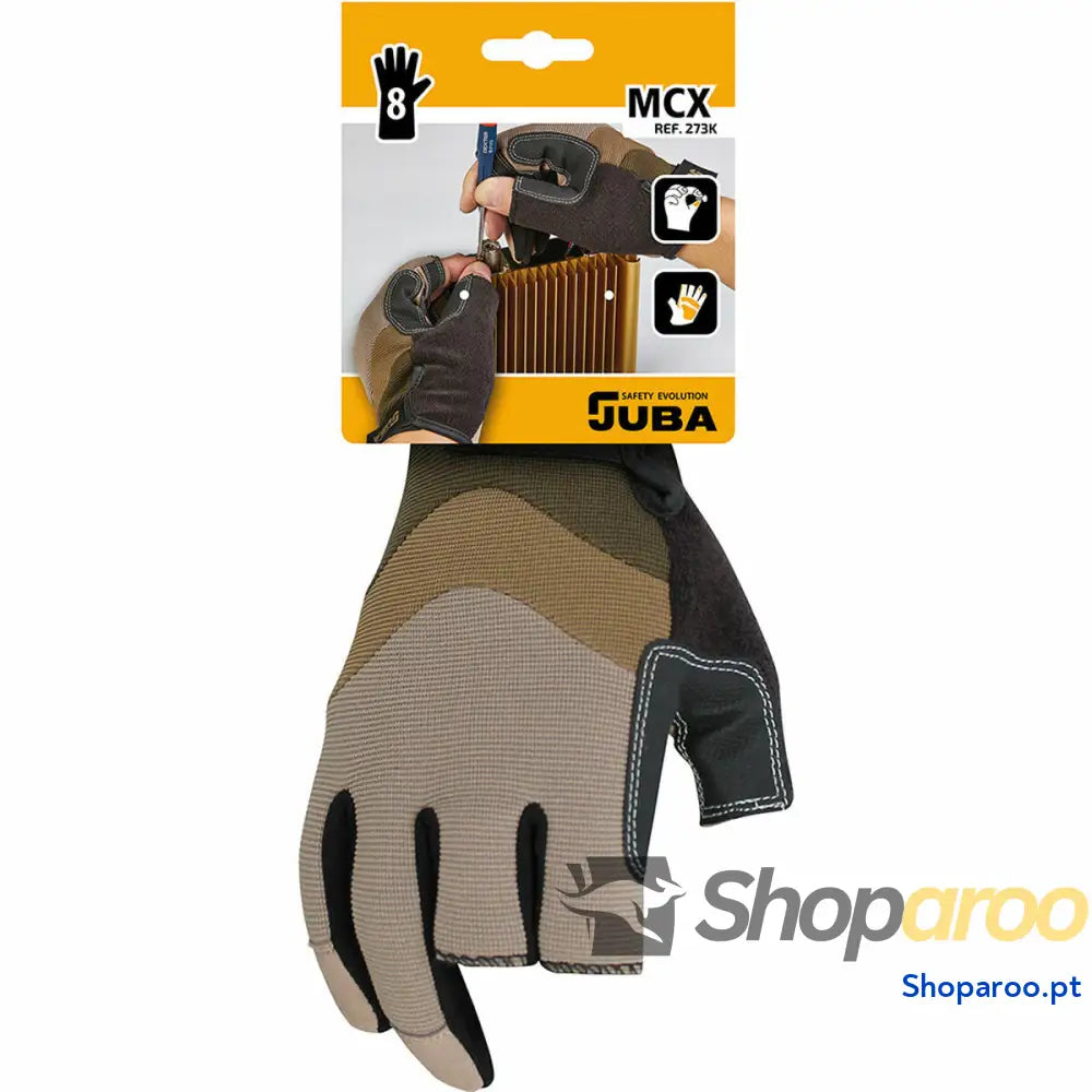 Luvas de Trabalho JUBA Mecanix Cut PVC Pele Sintética Spandex Tátil