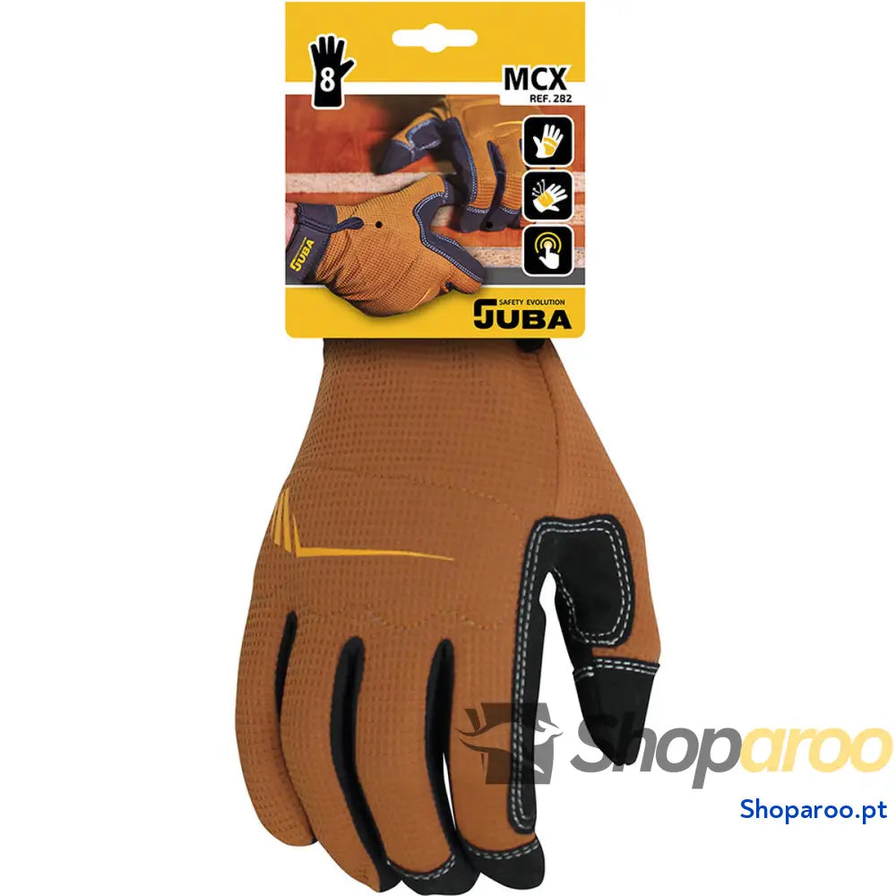 Luvas de Trabalho JUBA Mecanix Pele Sintética Spandex Tátil