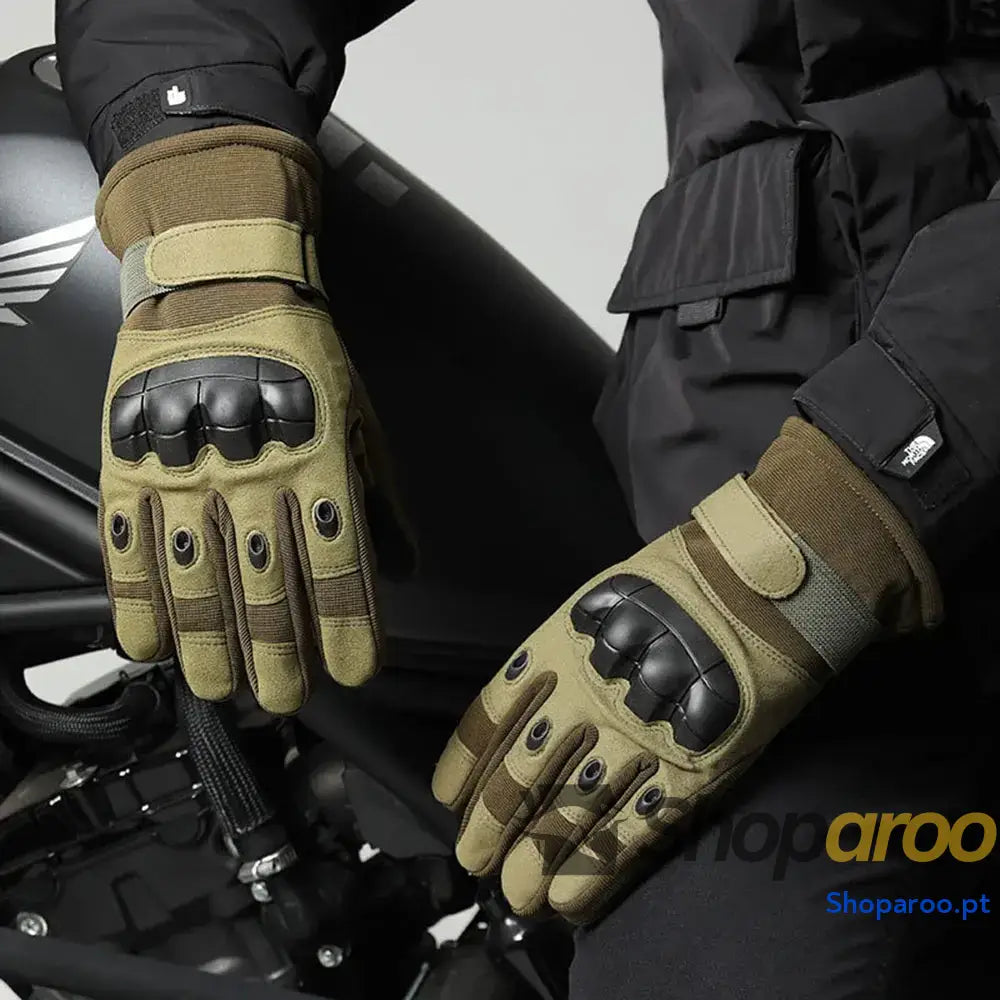 Luvas moto de inverno à prova vento para motociclistas com ecrã tátil