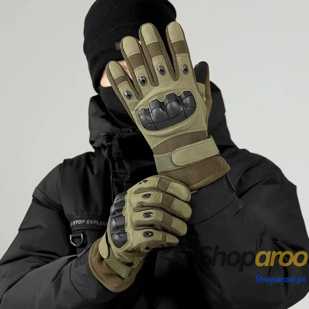 Luvas moto de inverno à prova vento para motociclistas com ecrã tátil