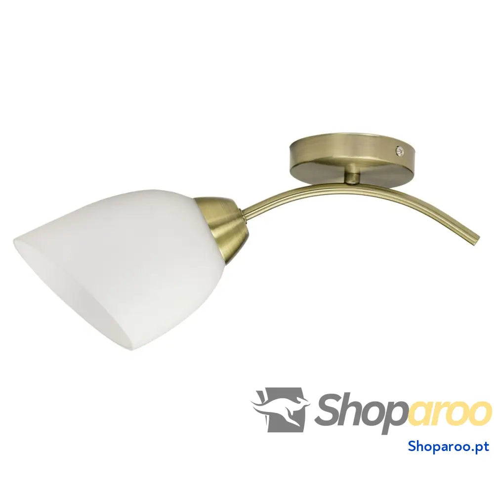 Luz de Parede Activejet Branco Dourado Metal Vidro 40 W 40 x 12 x 20 cm (1 Peça)