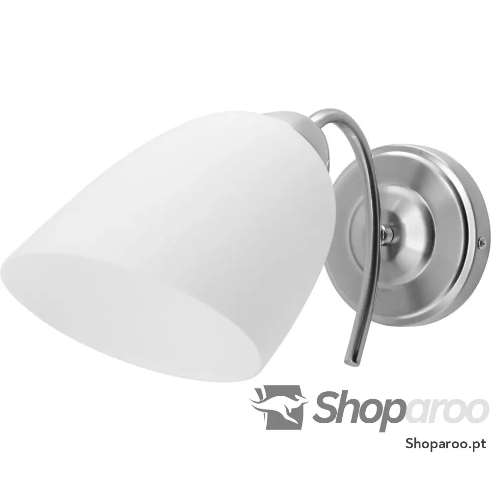 Luz de Parede Activejet NIKITA 1P Nikiel Branco Níquel Metal Vidro 60 W 220-240 V 26 x 12 x 12,5 cm 30 x 12 x 15 cm (1 Peça)