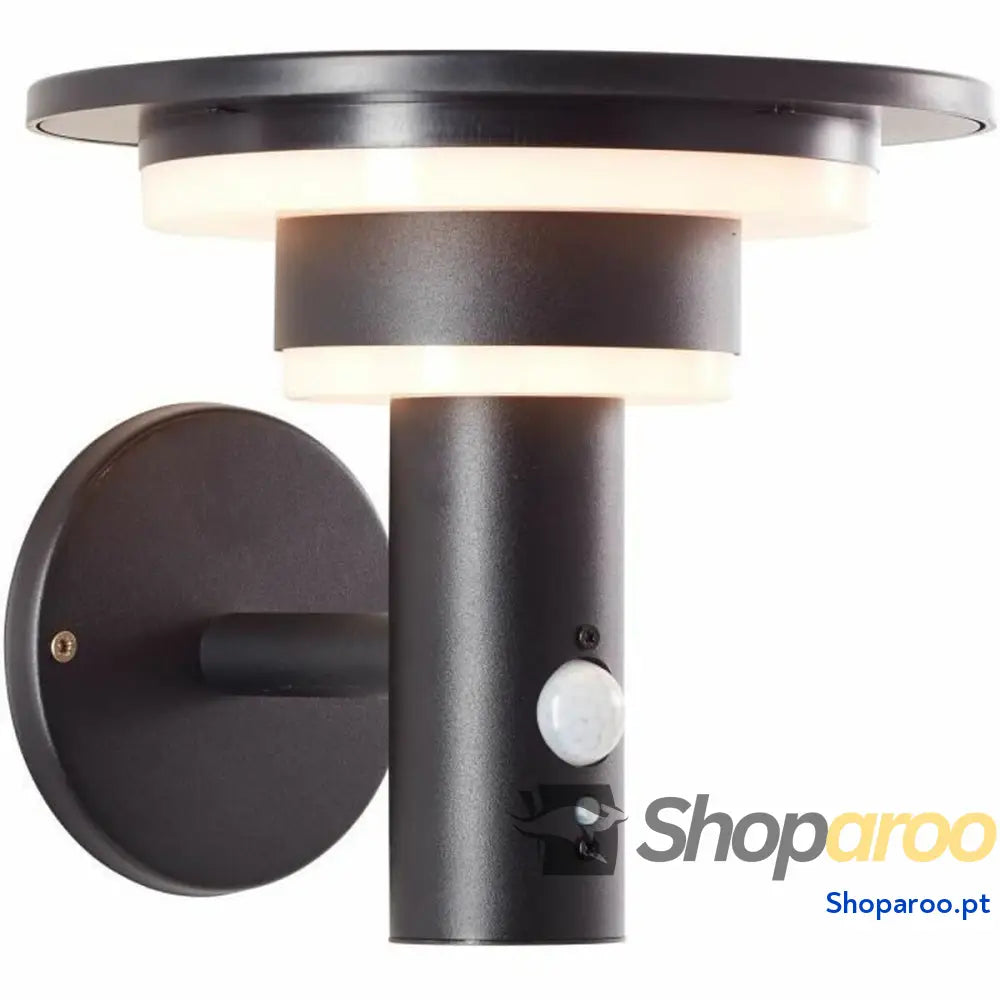 Luz de Parede Brilliant Preto Jardim 18,5 x 21 x 21,3 cm