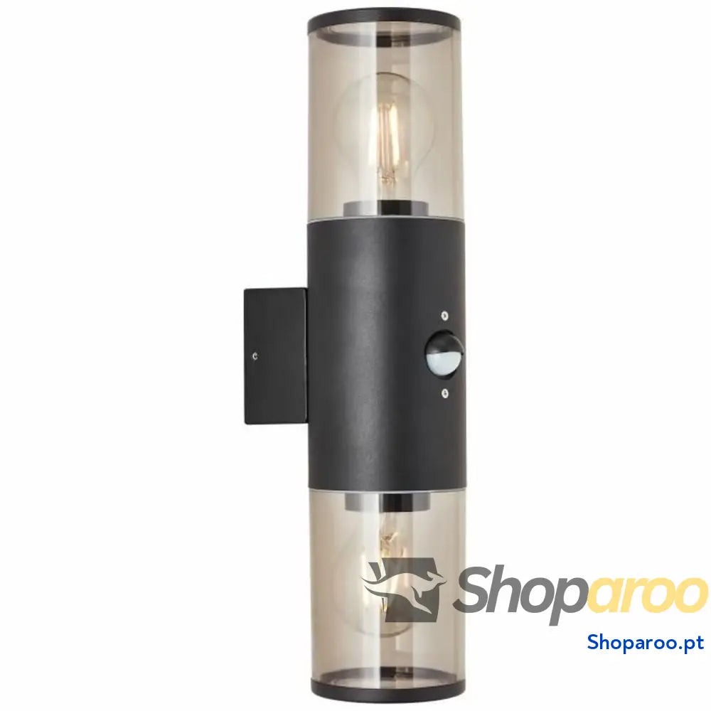 Luz de Parede Brilliant Sergioro Exterior Detetor de Movimento Preto 20 W