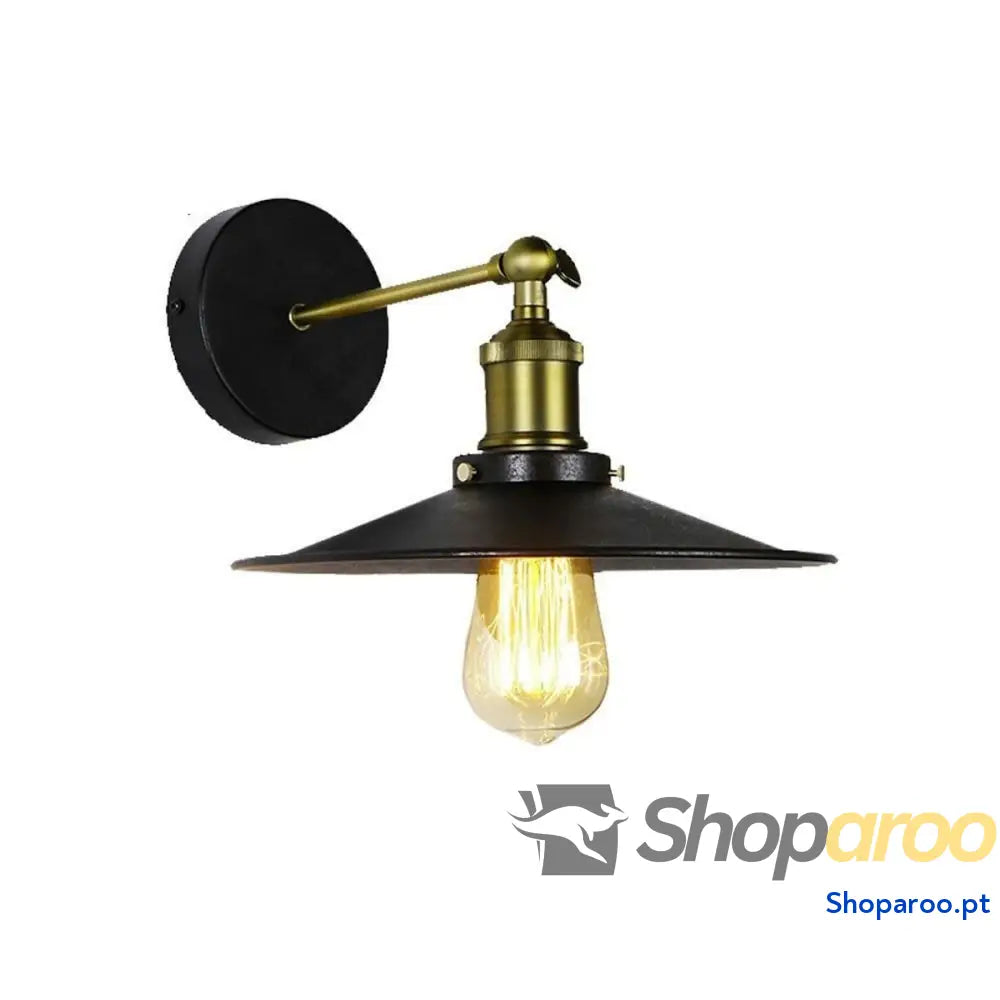 Luz de Parede EDM 32100 32100 Preto Metal 60 W E27