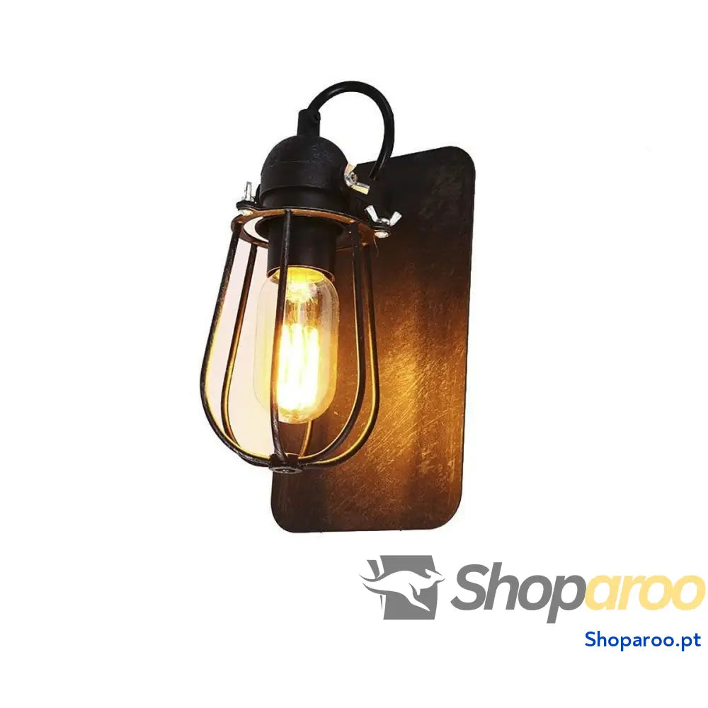 Luz de Parede EDM 32101 32101 Preto Metal 60 W E27