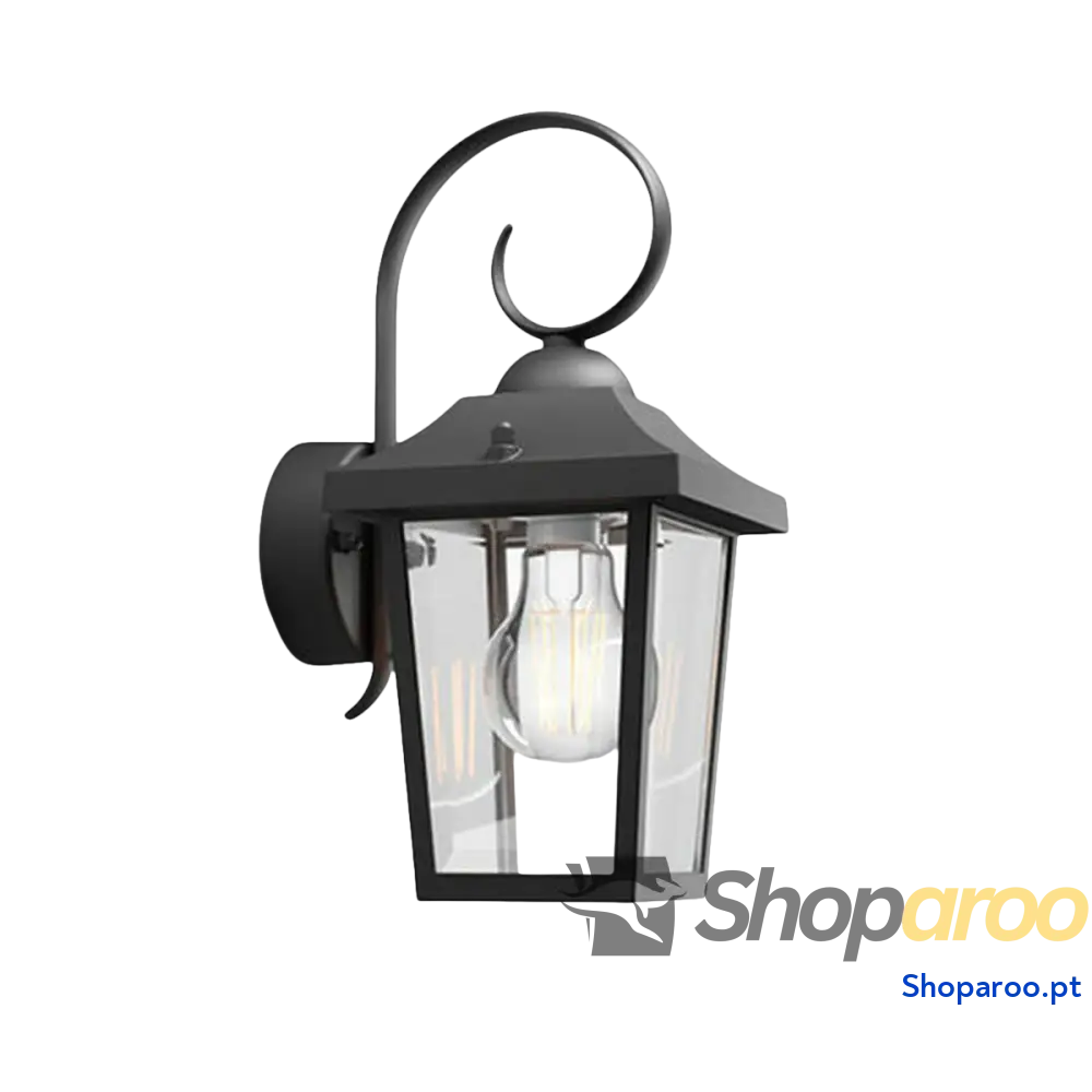 Luz de Parede Philips 17236/30/PN Preto Alumínio 60 W E27 Lanterna (1 Unidade)