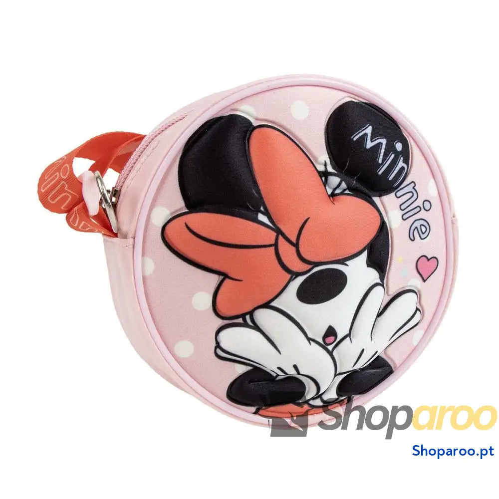 Mala a Tiracolo 3D Minnie Mouse Vermelho 13 x 13 x 4 cm