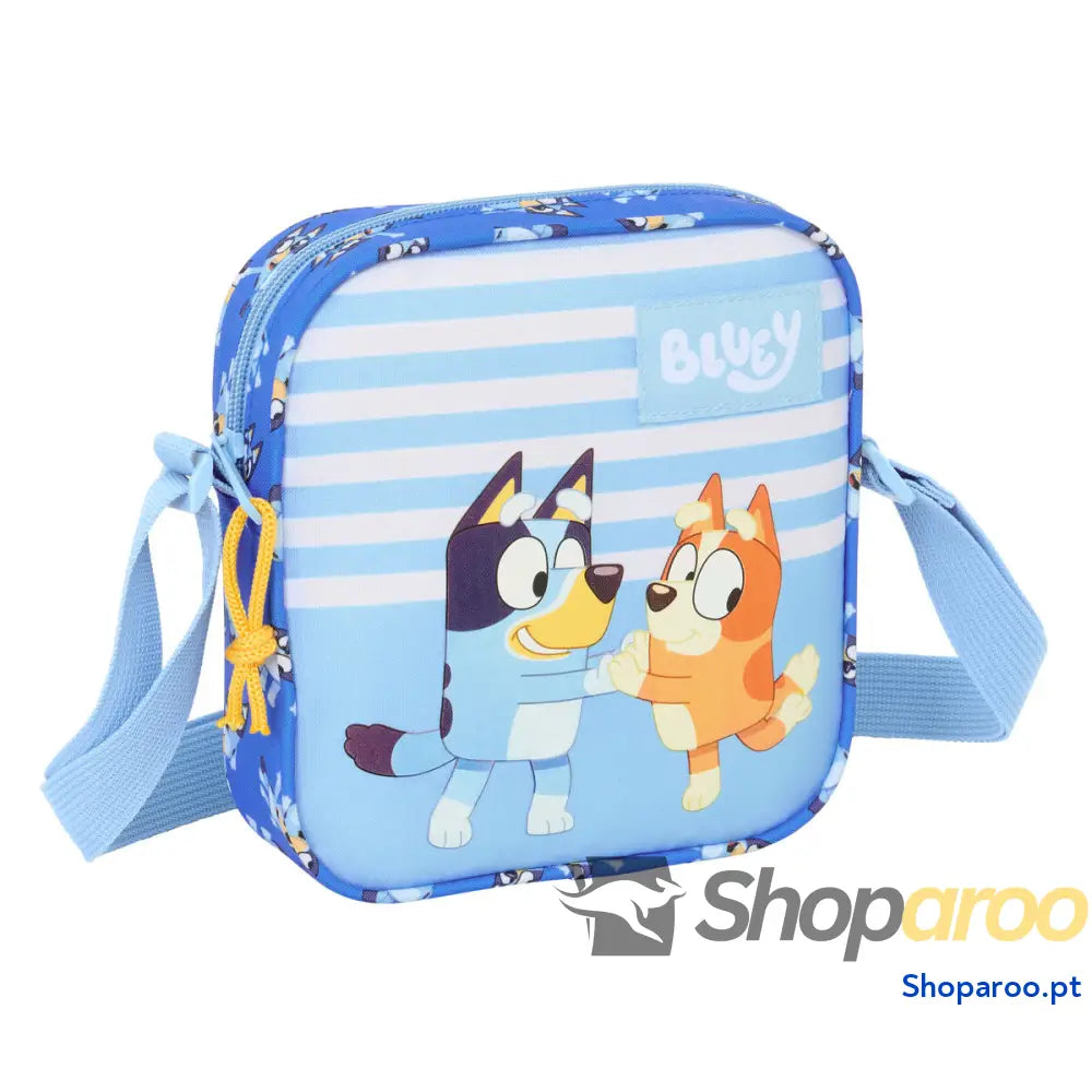 Mala a Tiracolo Bluey Let's play Azul 16 x 18 x 4 cm