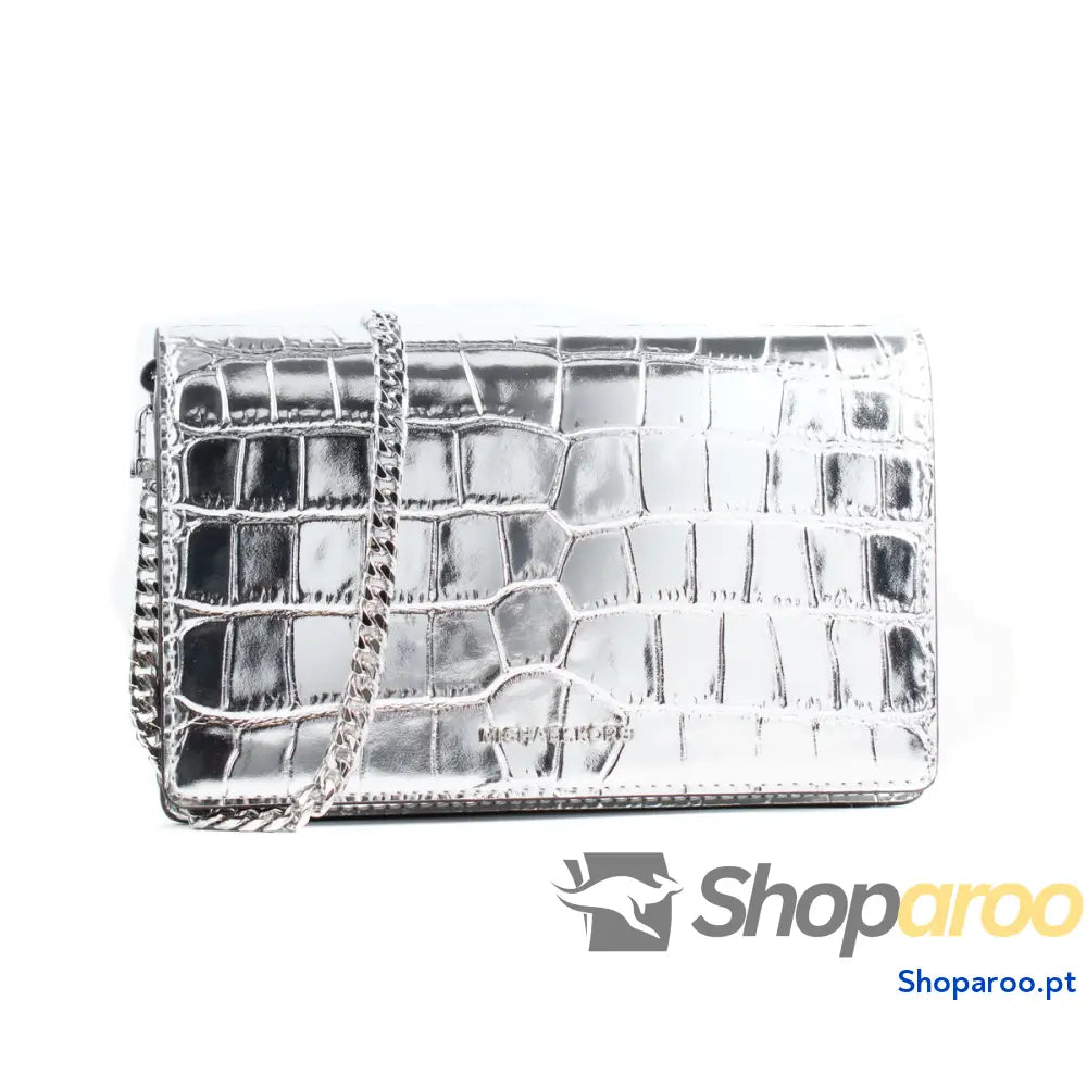 Mala a Tiracolo Michael Kors 32F4SJ6C8K-SILVER Cinzento 22 x 14 x 6 cm