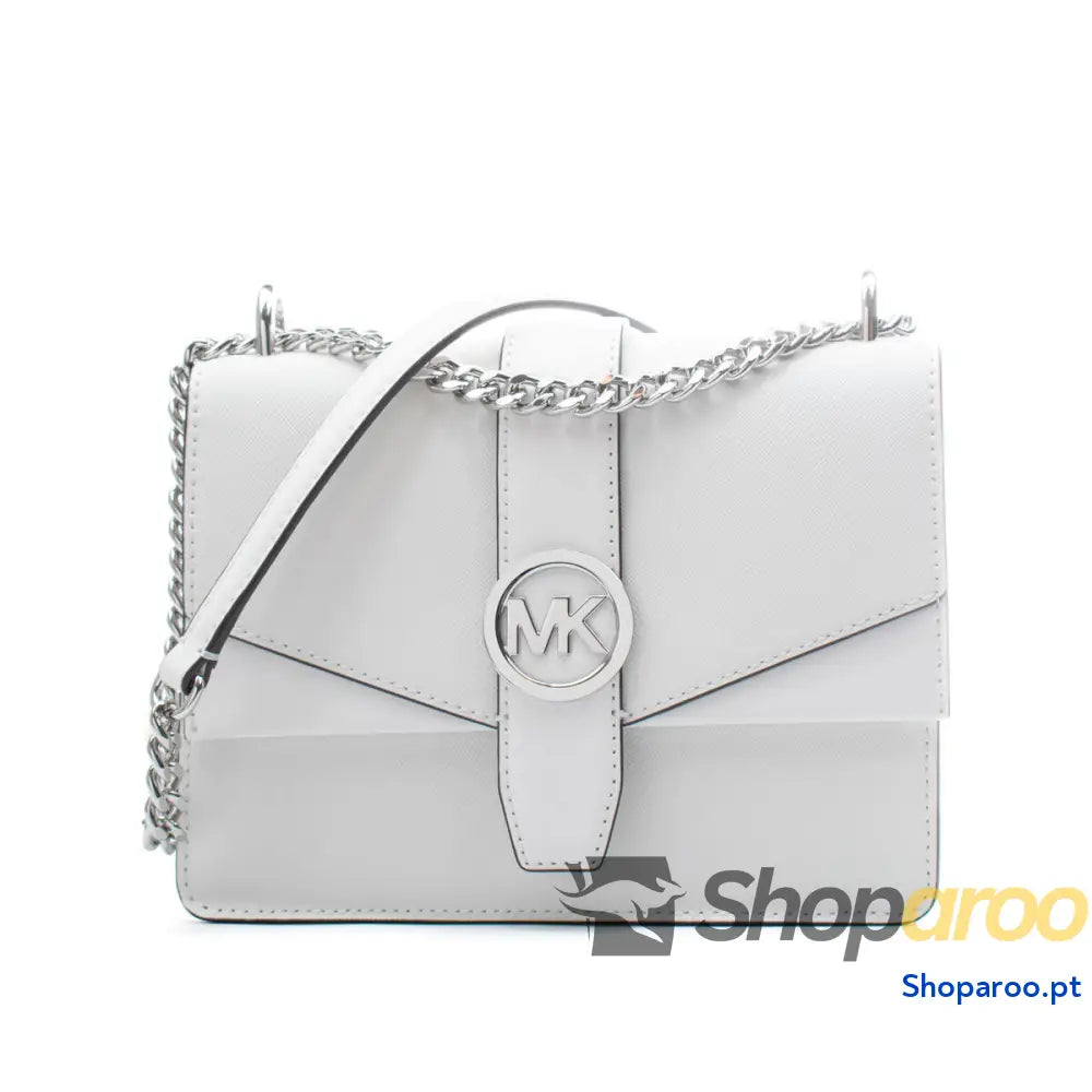 Mala a Tiracolo Michael Kors Greenwich Branco 20 x 18 x 6 cm