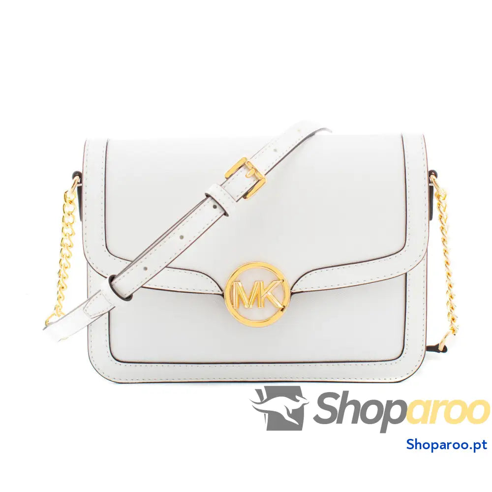 Mala a Tiracolo Michael Kors Leida Branco 23 x 16 x 7 cm