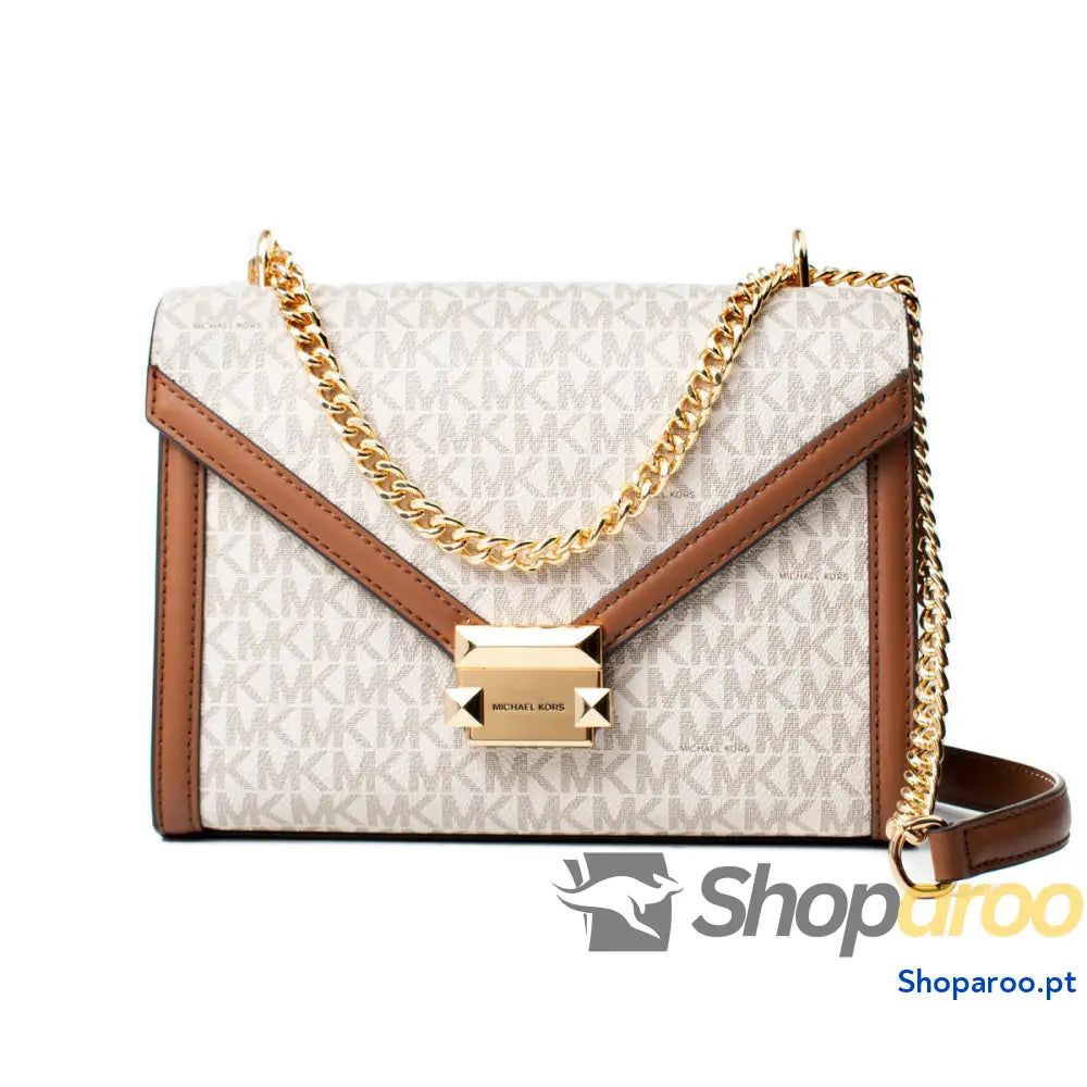 Mala a Tiracolo Michael Kors Whitney Bege 24 x 18 x 8 cm