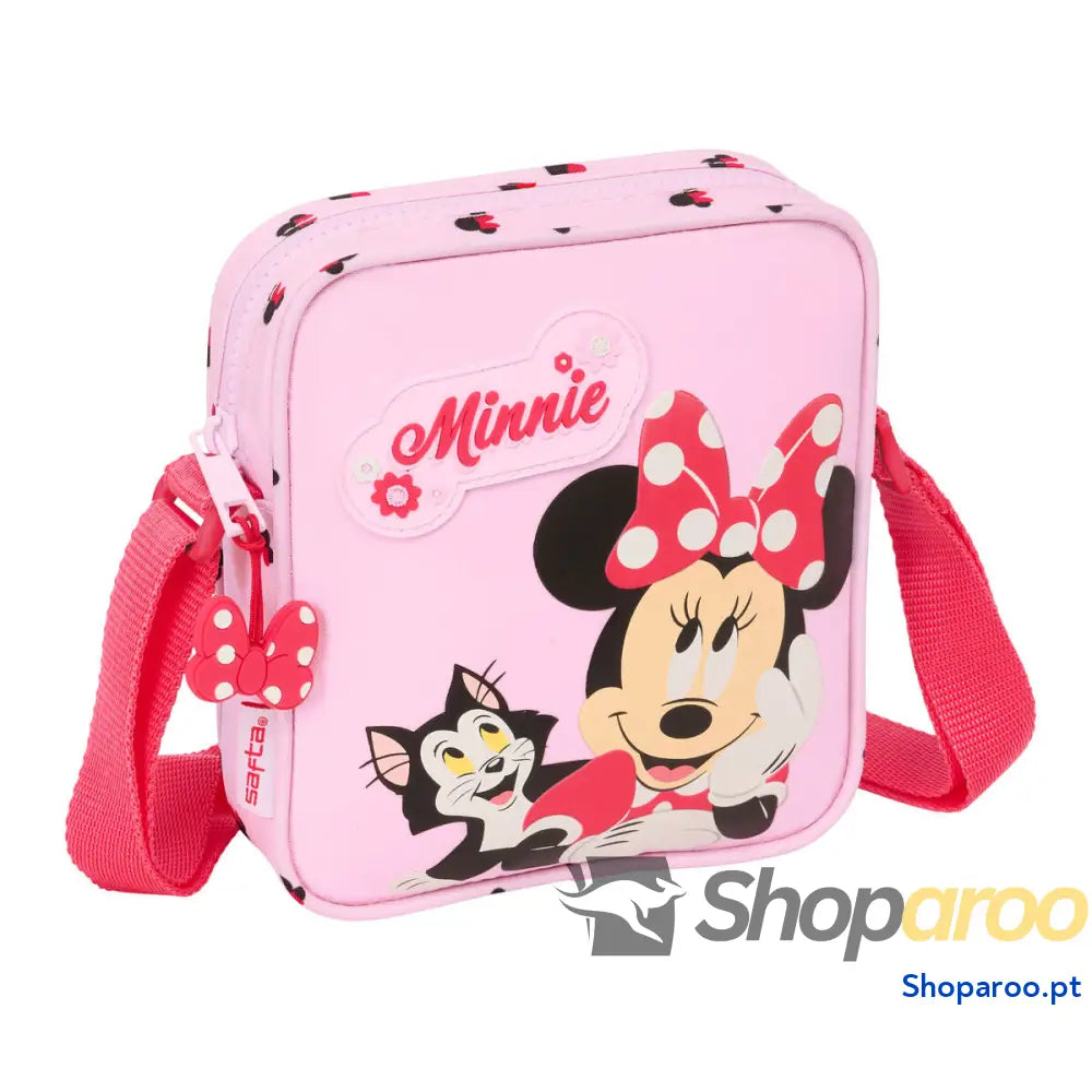 Mala a Tiracolo Minnie Mouse Naive Cor de Rosa 16 x 18 x 4 cm