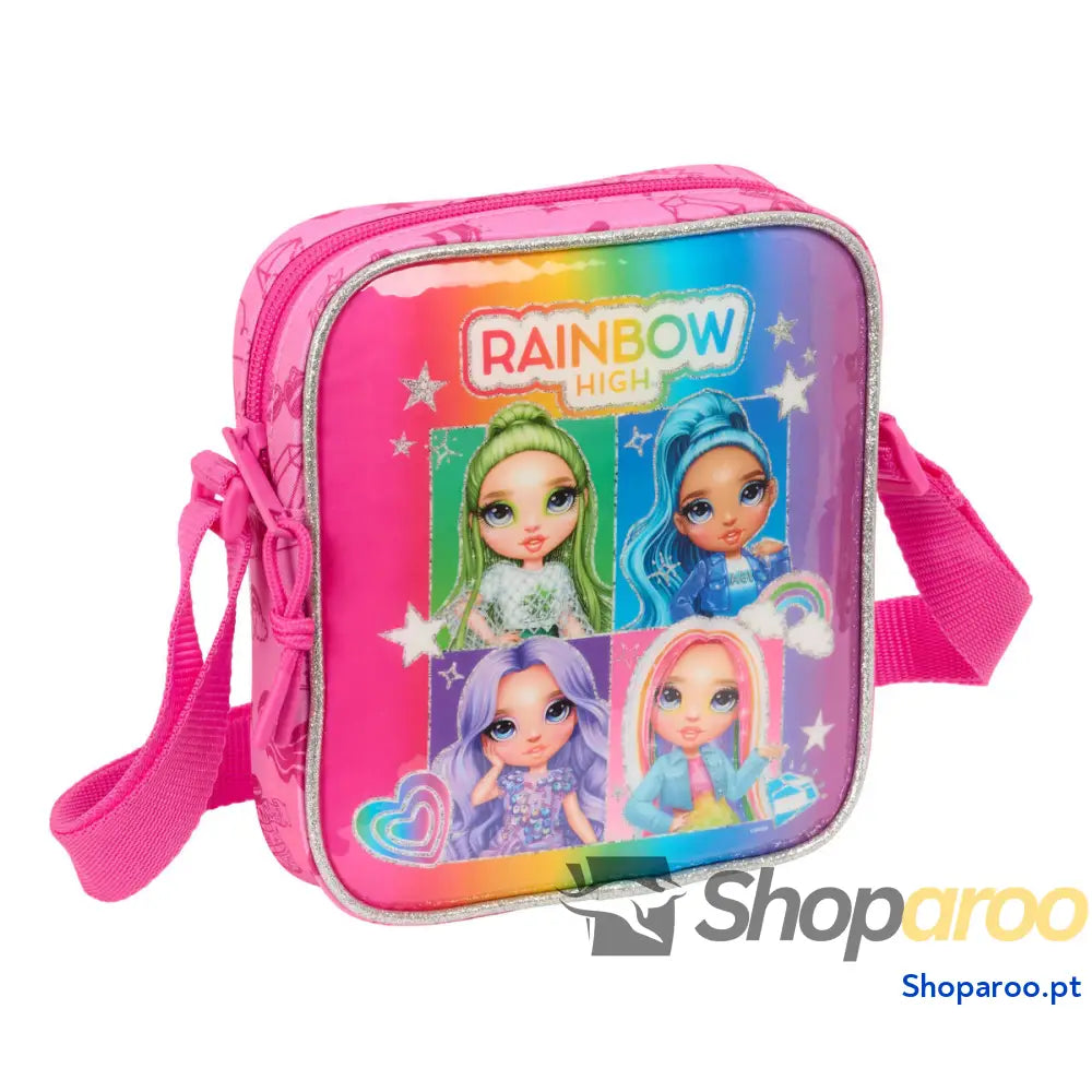 Mala a Tiracolo Rainbow High Shine Multicolor 16 x 18 x 4 cm