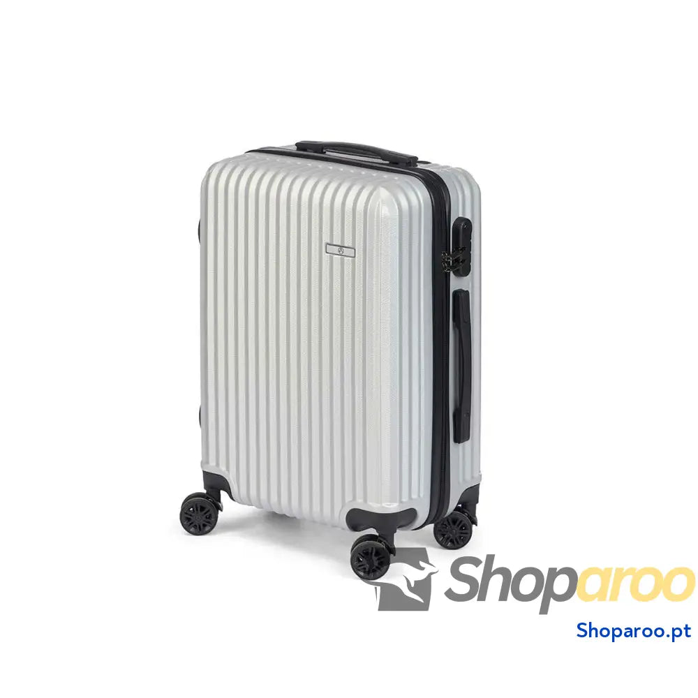 Mala de Cabine HT-017-G Cinzento claro 55 x 35 x 20 cm Riscas