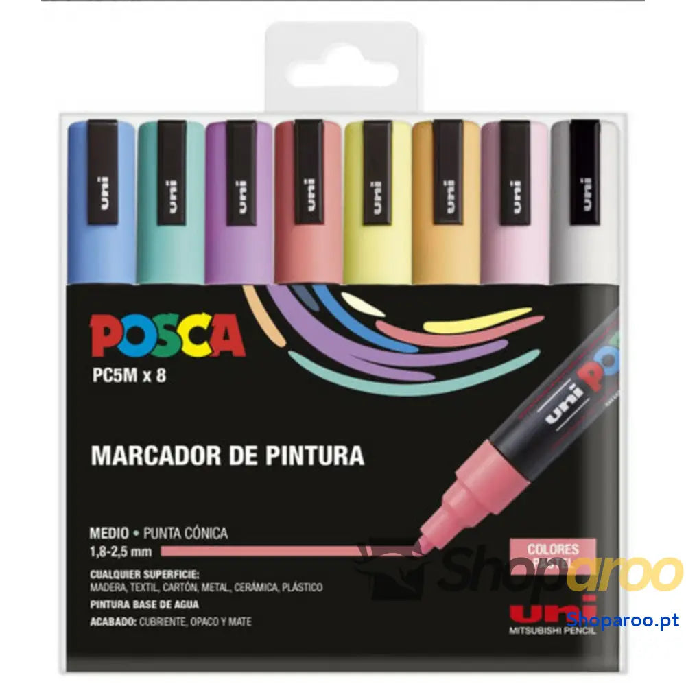 Mala de Cabine POSCA 182634810 Multicolor 8 Peças