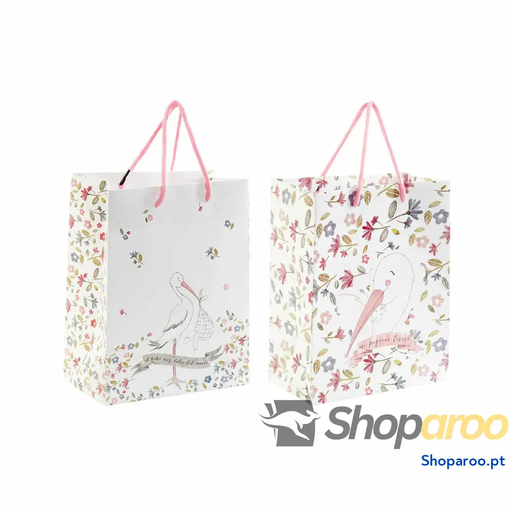 Mala de Papel DKD Home Decor Plástico 2 Peças