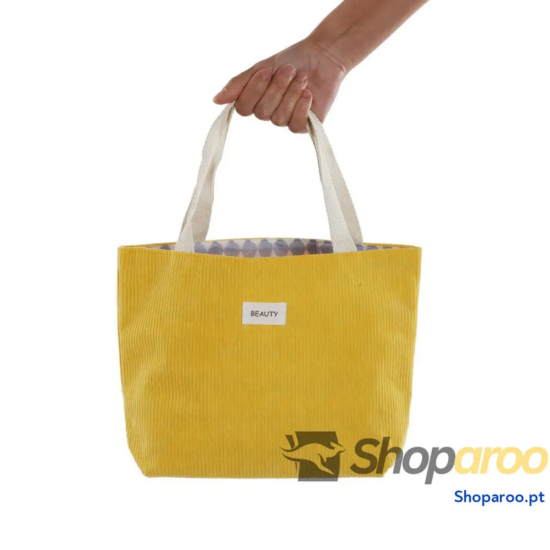 Mala Versa Corduroy Amarelo 9 x 22 x 23 cm