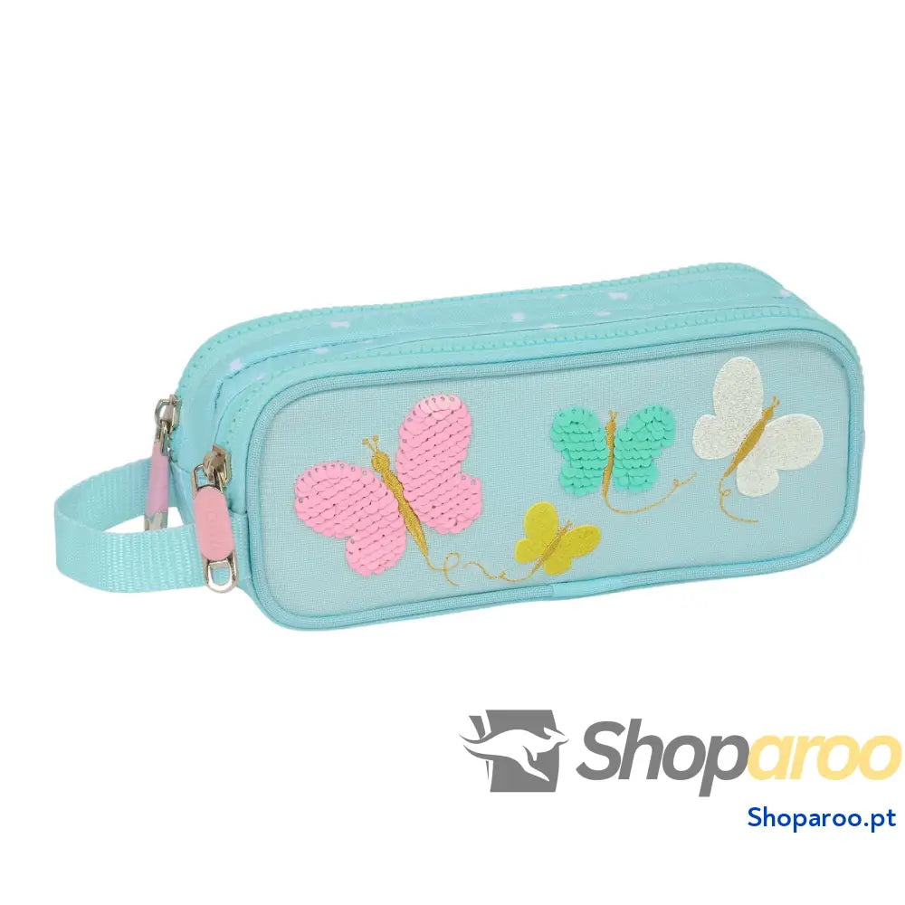Malas para tudo duplas Moos Butterflies Azul Claro 21 x 8 x 6 cm