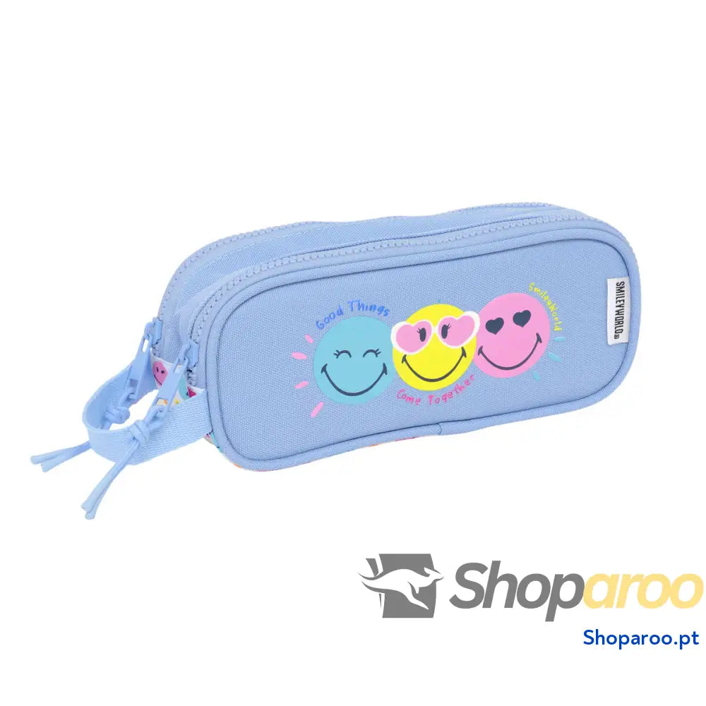 Malas para tudo duplas Smiley Joyful Multicolor Azul Claro 21 x 8 x 6 cm