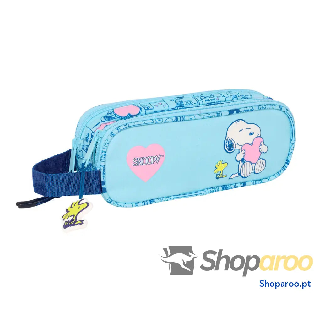 Malas para tudo duplas Snoopy Love Azul Claro 21 x 8 x 6 cm