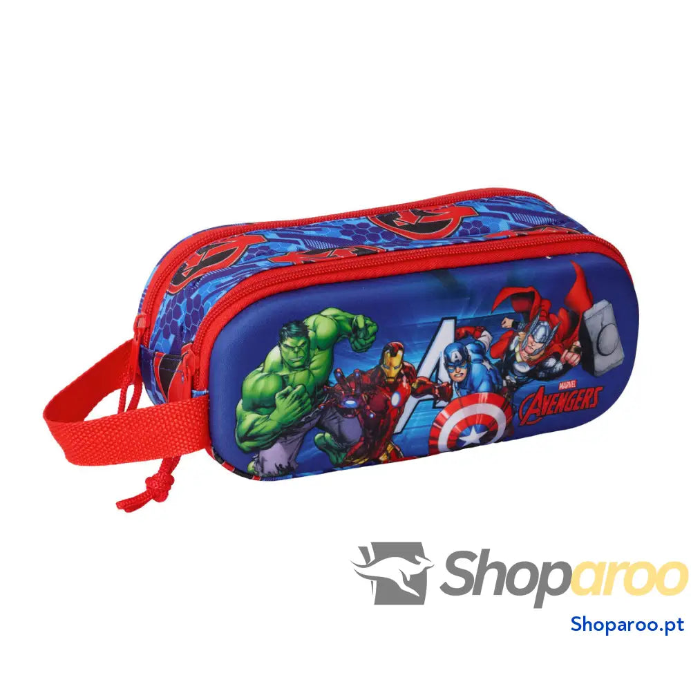 Malas para tudo duplas The Avengers Vermelho Azul escuro 21 x 8 x 6 cm 3D